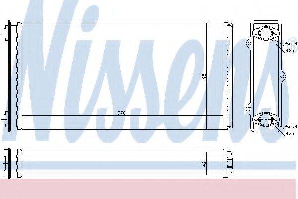 NISSENS 71301 Теплообмінник, опалення салону