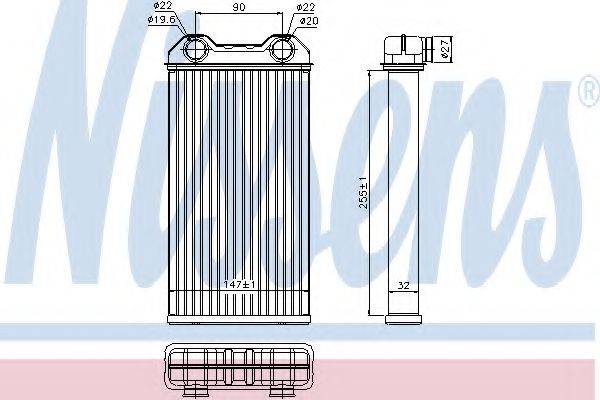 NISSENS 73331 Теплообмінник, опалення салону
