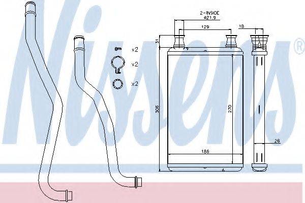NISSENS 70979 Теплообмінник, опалення салону
