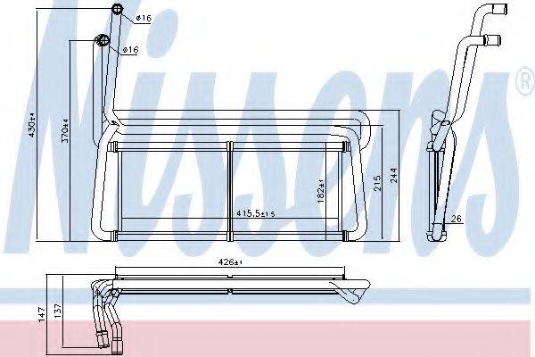 NISSENS 75007 Теплообмінник, опалення салону