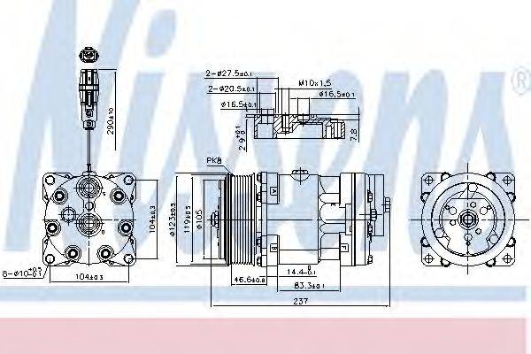 NISSENS 890193 Компресор, кондиціонер