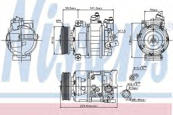 NISSENS 89020 Компресор, кондиціонер