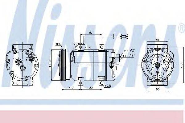 NISSENS 89029 Компресор, кондиціонер