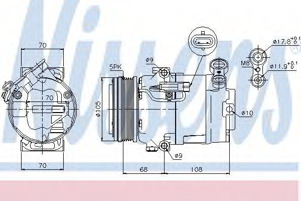 NISSENS 89050 Компресор, кондиціонер