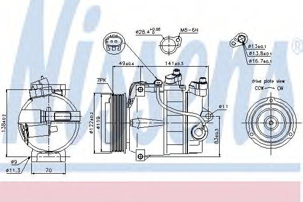 NISSENS 89200 Компресор, кондиціонер