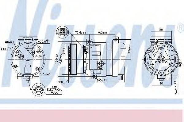 NISSENS 89218 Компресор, кондиціонер