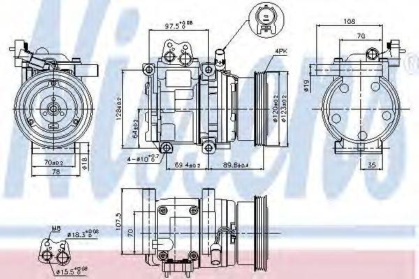 NISSENS 89290 Компресор, кондиціонер