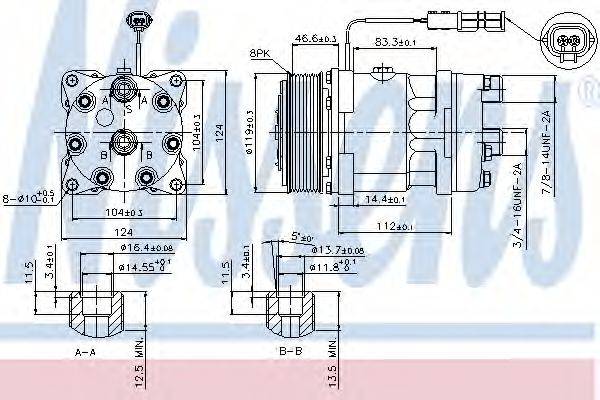 NISSENS 89459 Компресор, кондиціонер