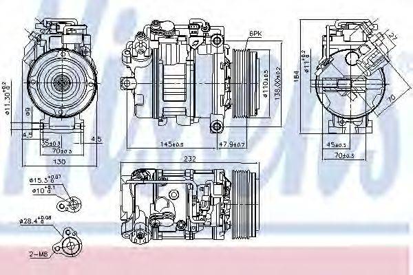 NISSENS 89593 Компресор, кондиціонер