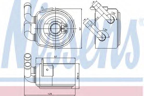 NISSENS 90695 масляний радіатор, моторне масло