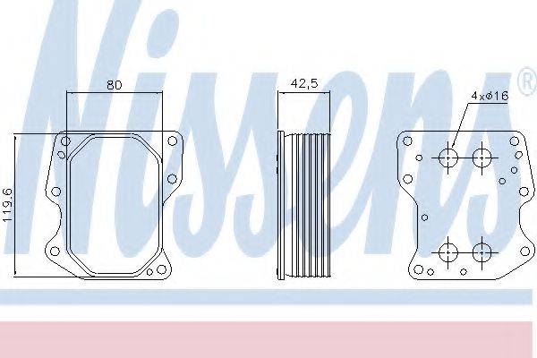 NISSENS 90752 масляний радіатор, моторне масло