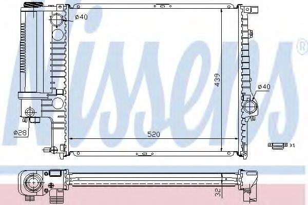 NISSENS 60743A Радіатор, охолодження двигуна