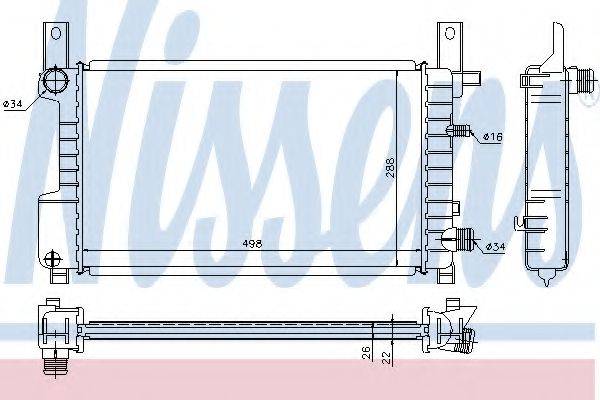 NISSENS 62076A Радіатор, охолодження двигуна