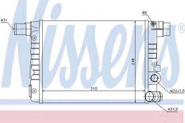 NISSENS 61805 Радіатор, охолодження двигуна