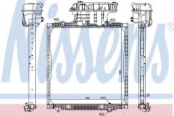 NISSENS 62873 Радіатор, охолодження двигуна
