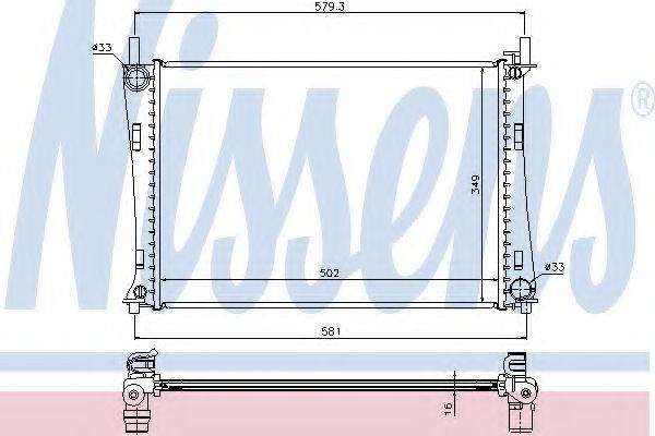 NISSENS 62028A Радіатор, охолодження двигуна