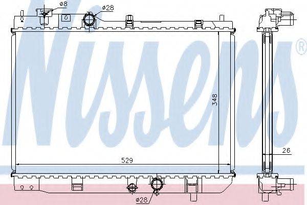 NISSENS 62431A Радіатор, охолодження двигуна