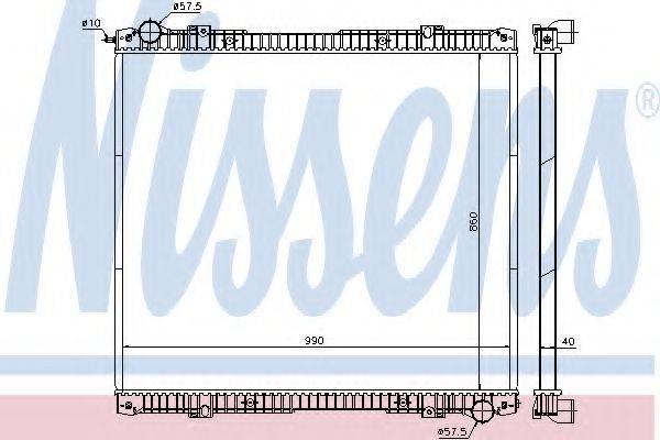 NISSENS 640670 Радіатор, охолодження двигуна