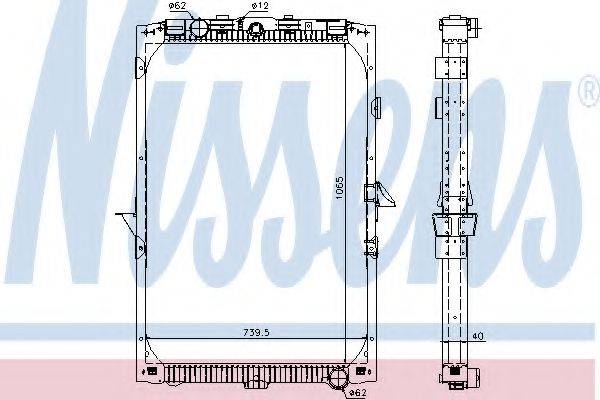 NISSENS 61447 Радіатор, охолодження двигуна