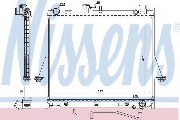 NISSENS 60854 Радіатор, охолодження двигуна
