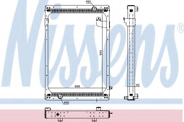 NISSENS 67195 Радіатор, охолодження двигуна