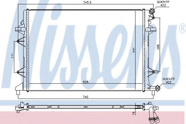 NISSENS 65017 Радіатор, охолодження двигуна