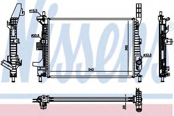 NISSENS 66860 Радіатор, охолодження двигуна