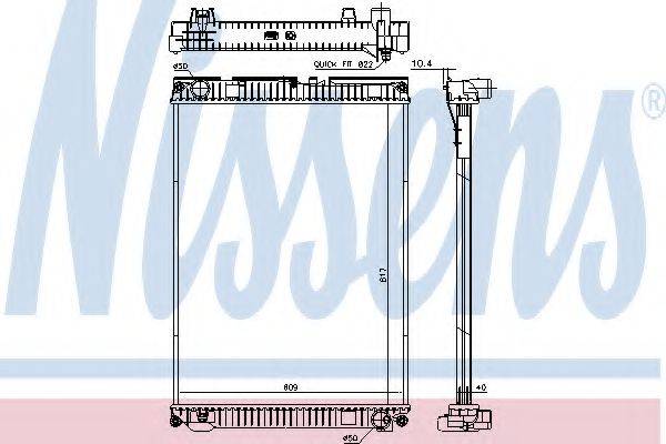 NISSENS 628763 Радіатор, охолодження двигуна