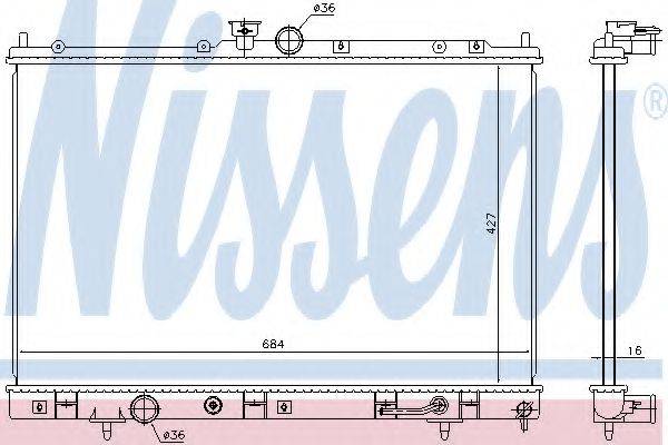 NISSENS 628976 Радіатор, охолодження двигуна