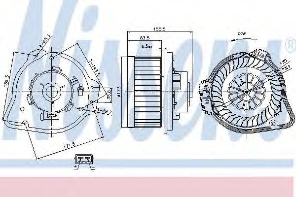 NISSENS 87020 Вентилятор салону