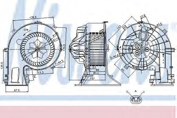 NISSENS 87025 Вентилятор салону