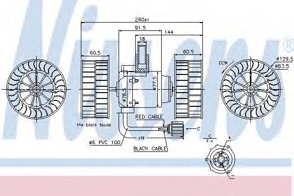 NISSENS 87037 Вентилятор салону