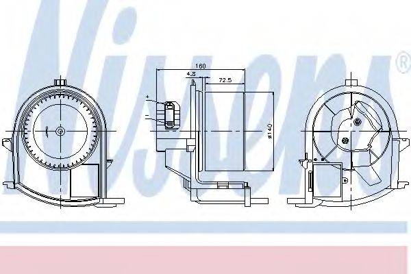 NISSENS 87047 Вентилятор салону