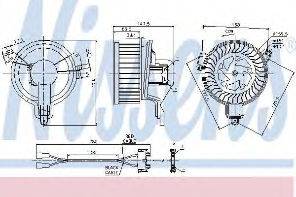 NISSENS 87048 Вентилятор салону