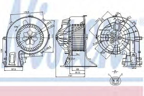 NISSENS 87049 Вентилятор салону