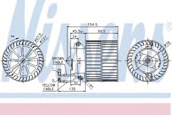 NISSENS 87057 Вентилятор салону