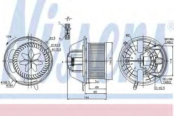 NISSENS 87062 Вентилятор салону