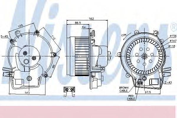 NISSENS 87111 Вентилятор салону