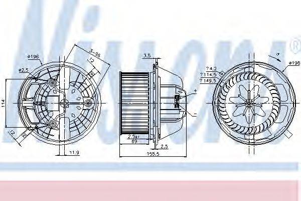 NISSENS 87118 Вентилятор салону