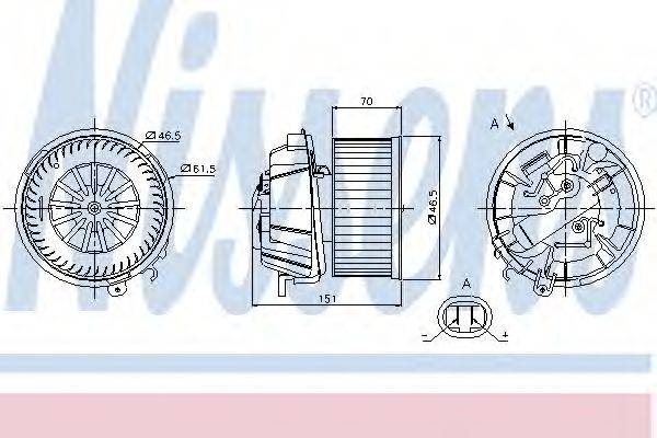 NISSENS 87127 Вентилятор салону