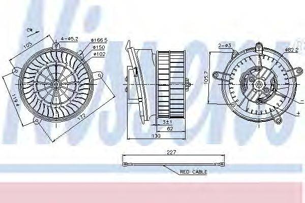 NISSENS 87152 Вентилятор салону