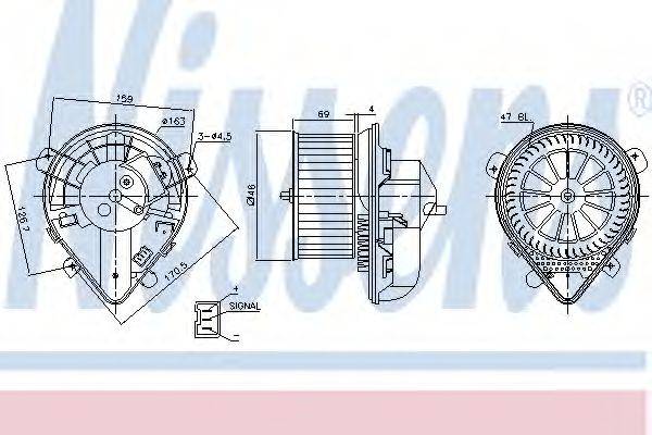 NISSENS 87178 Вентилятор салону