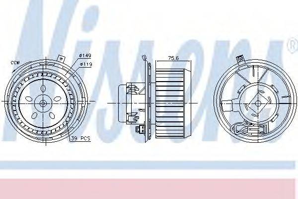 NISSENS 87185 Вентилятор салону