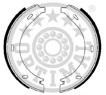 OPTIMAL BB7240 Комплект гальмівних колодок, стоянкова гальмівна система