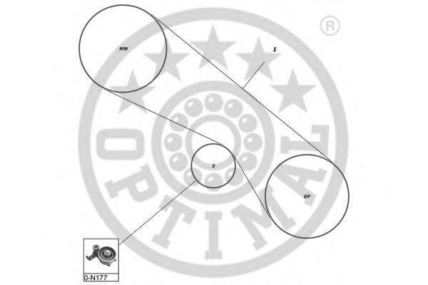 OPTIMAL SK1647 Комплект ременя ГРМ