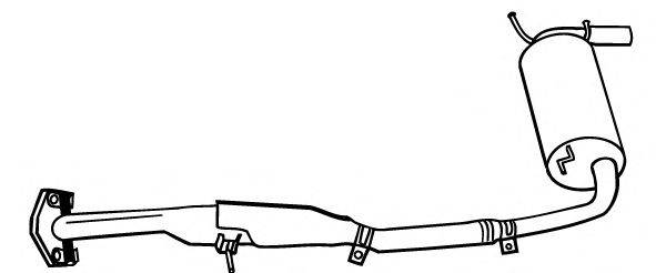 WALKER 22284 Середній глушник вихлопних газів