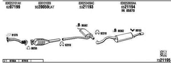 WALKER AD25001 Система випуску ОГ