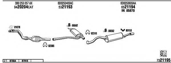 WALKER AD25033 Система випуску ОГ