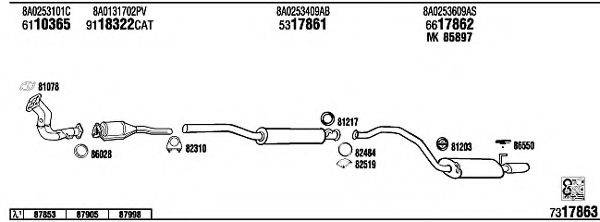 WALKER AD80444 Система випуску ОГ