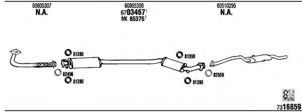 WALKER AR16404 Система випуску ОГ